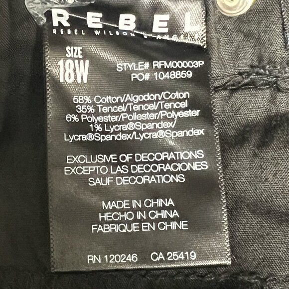 Rebel Wilson X Angels 18W The Icon High Rise Super Skinny Jean Zipper Ankle Dark - Picture 15 of 16